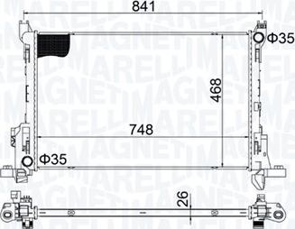 Magneti Marelli 350213207700 - Radiator, mühərrikin soyudulması furqanavto.az