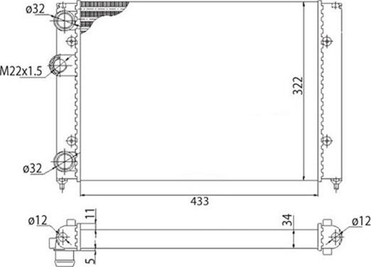 Magneti Marelli 350213214003 - Radiator, mühərrikin soyudulması furqanavto.az