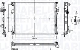 Magneti Marelli 350213212900 - Radiator, mühərrikin soyudulması furqanavto.az