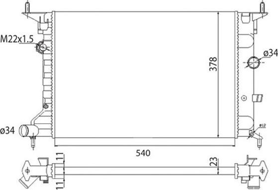 Magneti Marelli 350213274003 - Radiator, mühərrikin soyudulması furqanavto.az