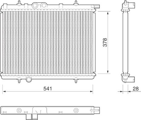 Magneti Marelli 350213797000 - Radiator, mühərrikin soyudulması furqanavto.az