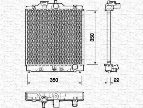 Magneti Marelli 350213749000 - Radiator, mühərrikin soyudulması furqanavto.az