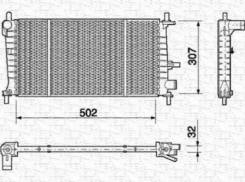 Magneti Marelli 350213748000 - Radiator, mühərrikin soyudulması furqanavto.az