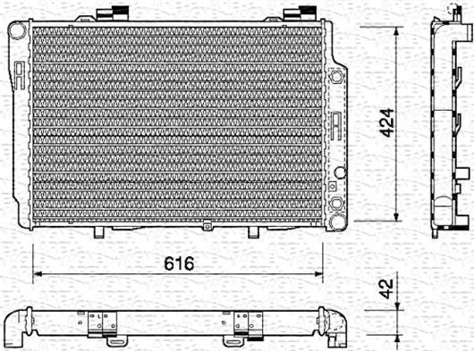 Magneti Marelli 350213743000 - Radiator, mühərrikin soyudulması furqanavto.az