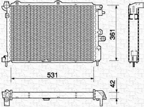 Magneti Marelli 350213754000 - Radiator, mühərrikin soyudulması furqanavto.az