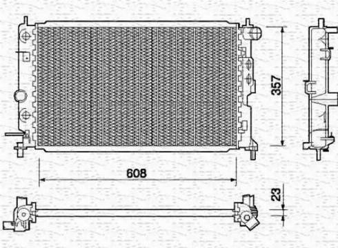 Magneti Marelli 350213755000 - Radiator, mühərrikin soyudulması furqanavto.az