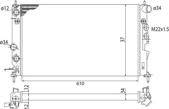 AUTOPART 1300180 - Radiator, mühərrikin soyudulması furqanavto.az