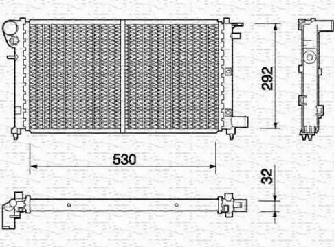 Magneti Marelli 350213756000 - Radiator, mühərrikin soyudulması furqanavto.az