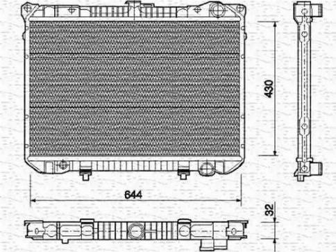 Magneti Marelli 350213752000 - Radiator, mühərrikin soyudulması furqanavto.az