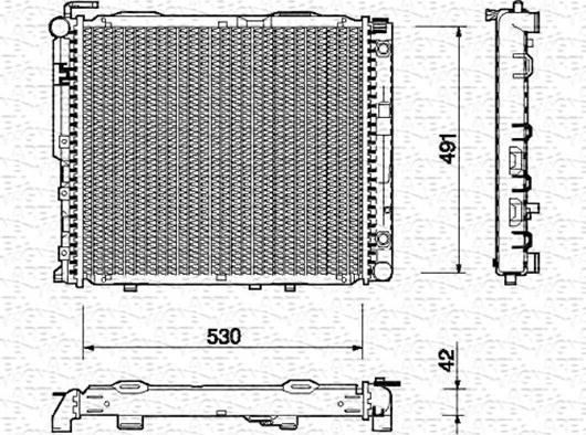 Magneti Marelli 350213763000 - Radiator, mühərrikin soyudulması furqanavto.az