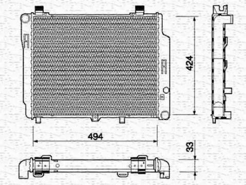 Magneti Marelli 350213714000 - Radiator, mühərrikin soyudulması furqanavto.az