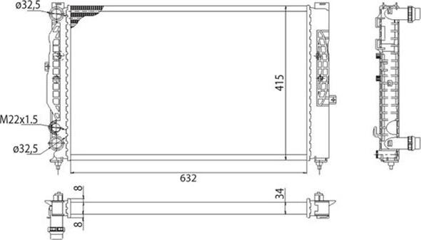 Magneti Marelli 350213712003 - Radiator, mühərrikin soyudulması furqanavto.az