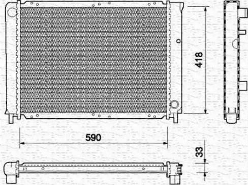 Magneti Marelli 350213735000 - Radiator, mühərrikin soyudulması furqanavto.az