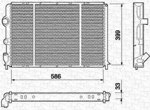 Magneti Marelli 350213737000 - Radiator, mühərrikin soyudulması furqanavto.az