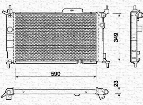 Magneti Marelli 350213729000 - Radiator, mühərrikin soyudulması furqanavto.az