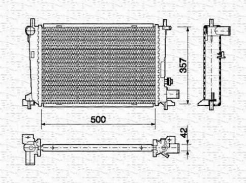 Magneti Marelli 350213726000 - Radiator, mühərrikin soyudulması furqanavto.az