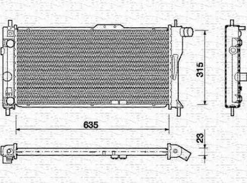 Magneti Marelli 350213727000 - Radiator, mühərrikin soyudulması furqanavto.az