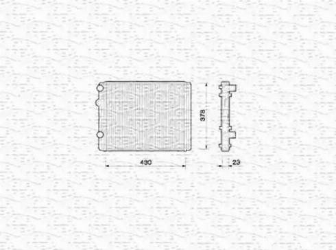 Magneti Marelli 350213778000 - Radiator, mühərrikin soyudulması furqanavto.az