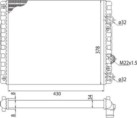 Magneti Marelli 350213778003 - Radiator, mühərrikin soyudulması furqanavto.az