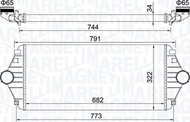 Magneti Marelli 351319204600 - Intercooler, şarj cihazı furqanavto.az