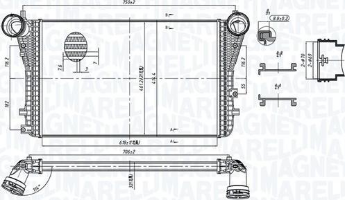 Magneti Marelli 351319204040 - Intercooler, şarj cihazı furqanavto.az