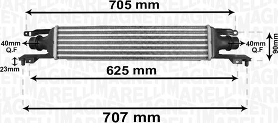 Magneti Marelli 351319204120 - Intercooler, şarj cihazı furqanavto.az