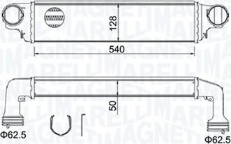 Magneti Marelli 351319204890 - Intercooler, şarj cihazı furqanavto.az