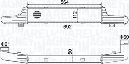 Magneti Marelli 351319204330 - Intercooler, şarj cihazı furqanavto.az