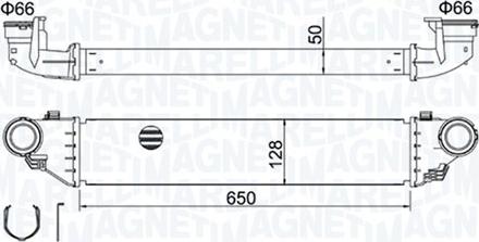 Magneti Marelli 351319204280 - Intercooler, şarj cihazı furqanavto.az