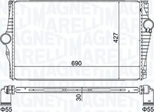 Magneti Marelli 351319205220 - Intercooler, şarj cihazı furqanavto.az