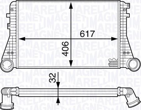 Magneti Marelli 351319201960 - Intercooler, şarj cihazı furqanavto.az