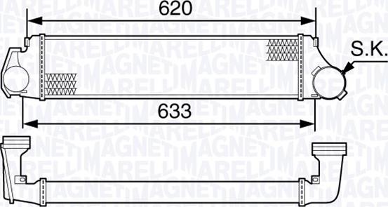 Magneti Marelli 351319203420 - Intercooler, şarj cihazı furqanavto.az