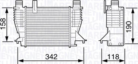 Magneti Marelli 351319203560 - Intercooler, şarj cihazı furqanavto.az