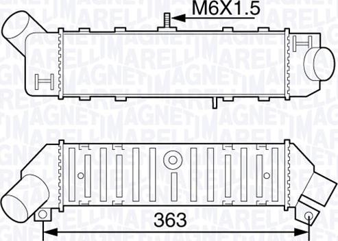 Magneti Marelli 351319203600 - Intercooler, şarj cihazı furqanavto.az