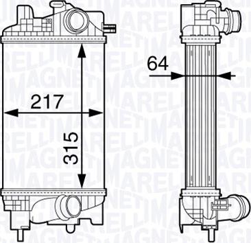 Magneti Marelli 351319203010 - Intercooler, şarj cihazı furqanavto.az