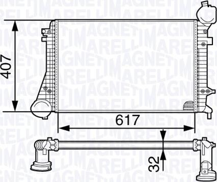 Magneti Marelli 351319202670 - Intercooler, şarj cihazı furqanavto.az