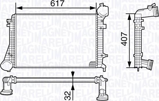 Magneti Marelli 351319202080 - Intercooler, şarj cihazı furqanavto.az