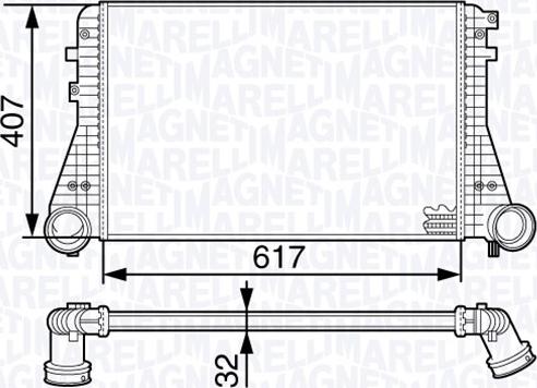 Magneti Marelli 351319202020 - Intercooler, şarj cihazı furqanavto.az