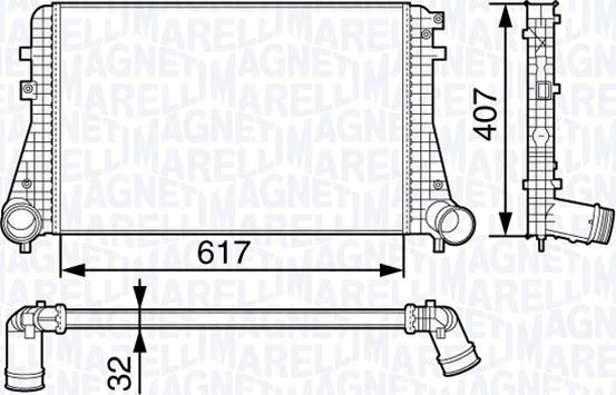 Magneti Marelli 351319202850 - Intercooler, şarj cihazı furqanavto.az