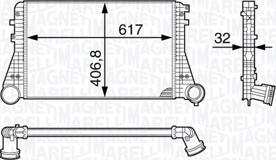 Magneti Marelli 351319202250 - Intercooler, şarj cihazı furqanavto.az