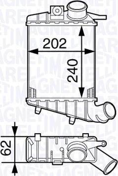 Magneti Marelli 351319202750 - Intercooler, şarj cihazı furqanavto.az