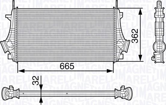 Magneti Marelli 351319202730 - Intercooler, şarj cihazı furqanavto.az