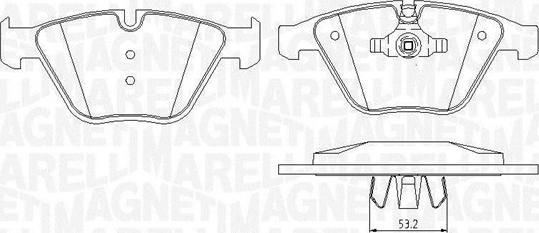 Magneti Marelli 363916060150 - Əyləc altlığı dəsti, əyləc diski furqanavto.az