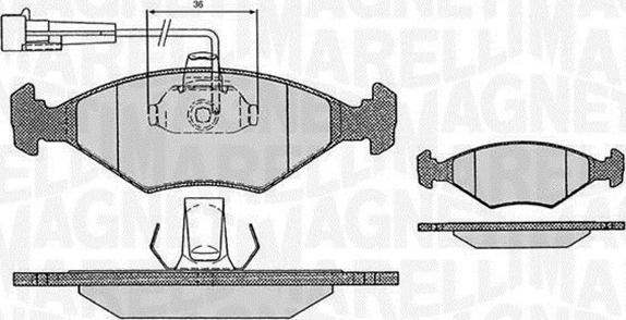 Magneti Marelli 363916060234 - Əyləc altlığı dəsti, əyləc diski furqanavto.az