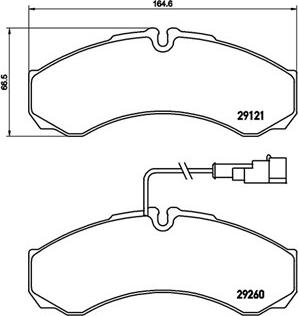 MDR MRP-2100 - Əyləc altlığı dəsti, əyləc diski furqanavto.az