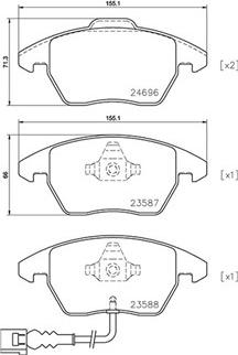 Magneti Marelli 363700485146 - Əyləc altlığı dəsti, əyləc diski furqanavto.az