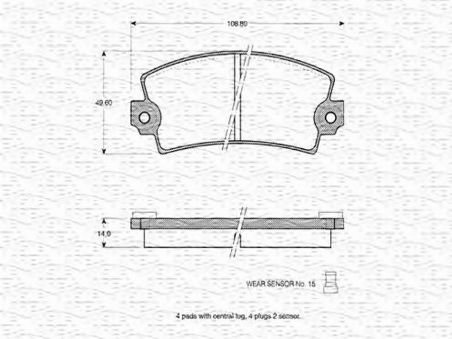 Magneti Marelli 363702160662 - Əyləc altlığı dəsti, əyləc diski furqanavto.az