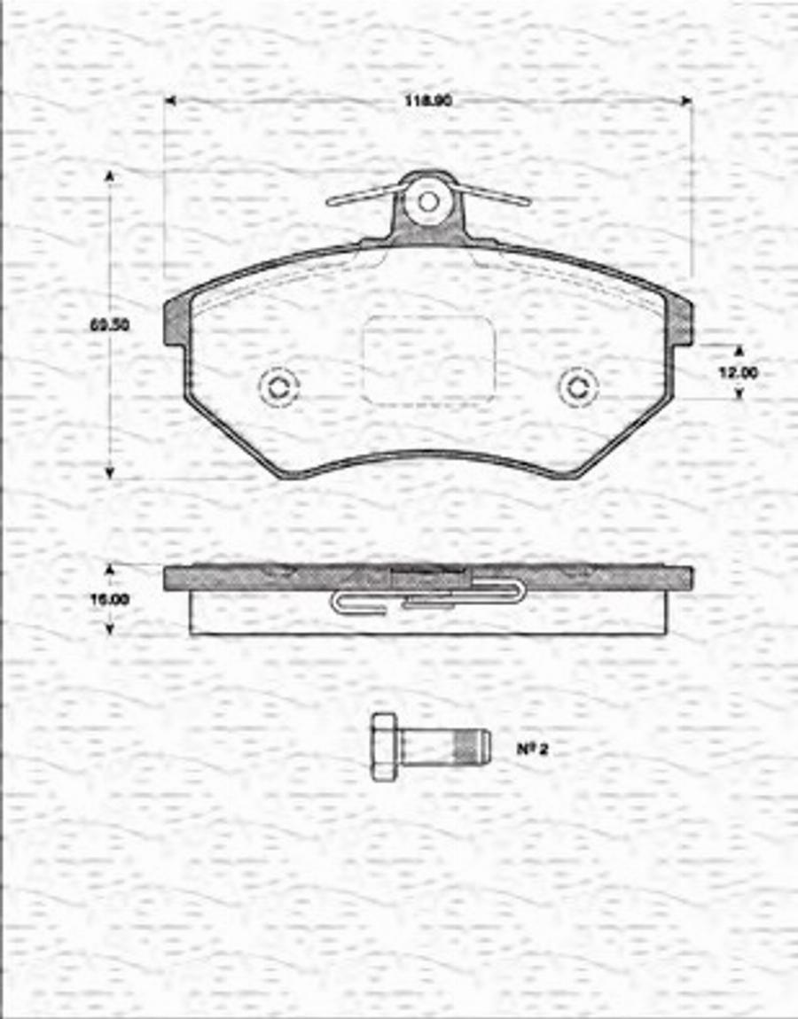 Magneti Marelli 363702161181 - Əyləc altlığı dəsti, əyləc diski furqanavto.az