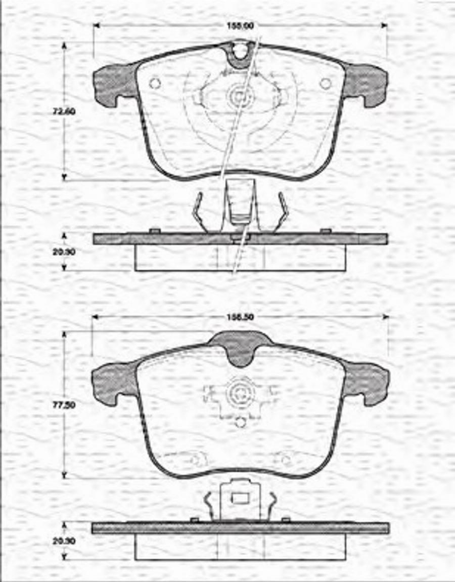 Magneti Marelli 363702161282 - Əyləc altlığı dəsti, əyləc diski furqanavto.az