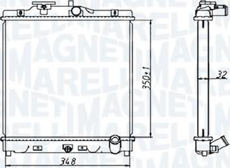 Magneti Marelli - BR RMM1013HHD - Radiator, mühərrikin soyudulması furqanavto.az